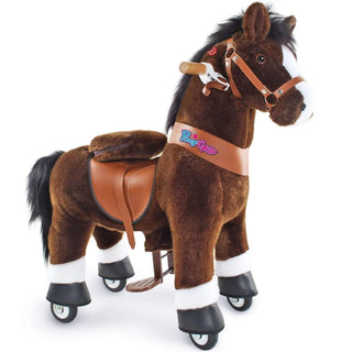 Model U Ride On Horse Toy Age 3-5 Chocolate | Plushie Depot