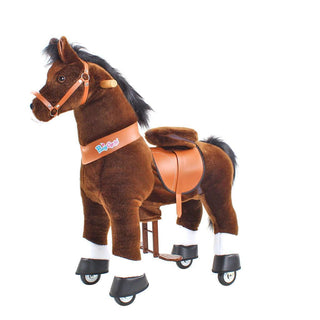 Model U Ride On Horse Toy Age 3-5 Chocolate | Plushie Depot