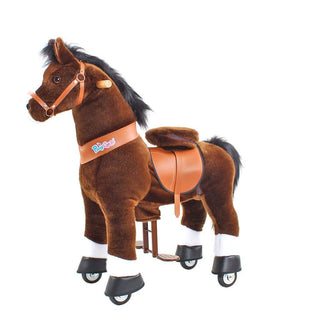 Model U Ride On Horse Toy Age 3-5 Chocolate | Plushie Depot