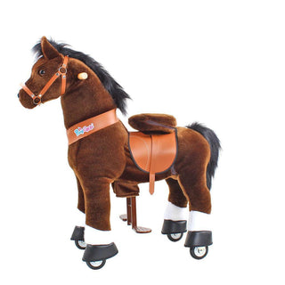 Model U Ride On Horse Toy Age 3-5 Chocolate | Plushie Depot