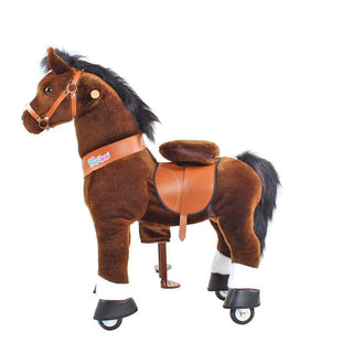 Model U Ride On Horse Toy Age 3-5 Chocolate | Plushie Depot