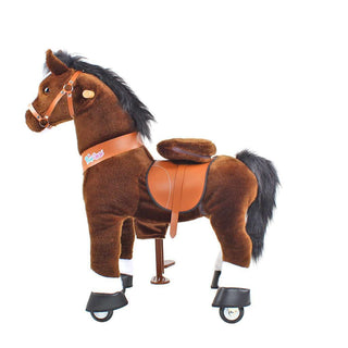 Model U Ride On Horse Toy Age 3-5 Chocolate | Plushie Depot