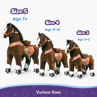 Model U Ride On Horse Toy Age 3-5 Chocolate | Plushie Depot