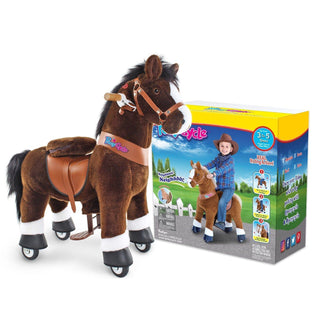 Model U Ride On Horse Toy Age 3-5 Chocolate | Plushie Depot