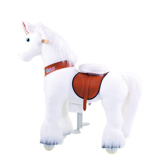 Model U Unicorn Riding Toy Age 4-8 White | Plushie Depot