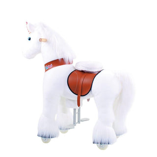 Model U Unicorn Riding Toy Age 4-8 White | Plushie Depot