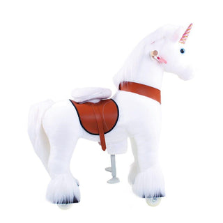 Model U Unicorn Riding Toy Age 4-8 White | Plushie Depot