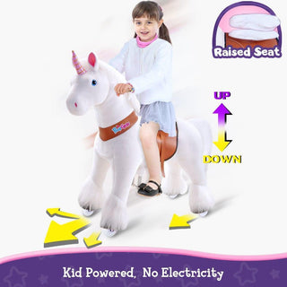 Model U Unicorn Riding Toy Age 4-8 White