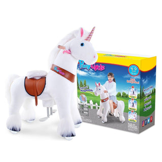 Model U Unicorn Riding Toy Age 4-8 White | Plushie Depot