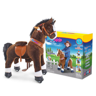 Model U Riding Horse Toy Age 4-8 Chocolate | Plushie Depot