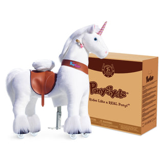 PonyCycle® Unicorn Large Riding Unicorn White