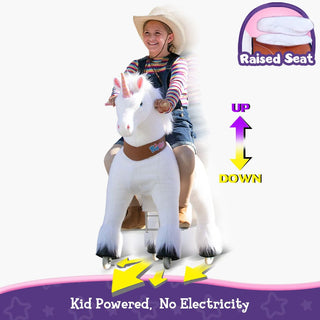 PonyCycle® Unicorn Large Riding Unicorn White