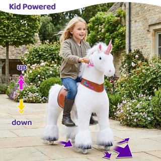 PonyCycle® Unicorn Large Riding Unicorn White