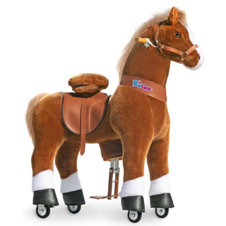 PonyCycle Large Ride On Horse Toy - Brown | Plushie Depot