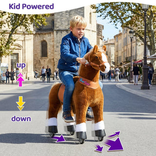 PonyCycle® Large Ride On Horse Toy - Brown