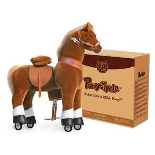 PonyCycle® Large Ride On Horse Toy - Brown