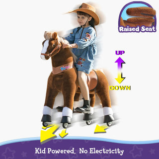 PonyCycle® Large Ride On Horse Toy - Brown