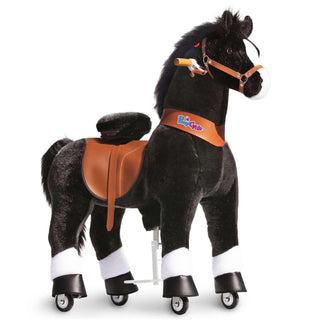 PonyCycle Large Ride On Horse Toy - Black | Plushie Depot