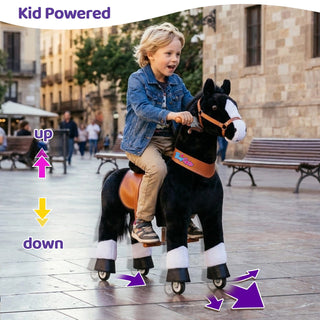 PonyCycle® Large Ride On Horse Toy - Black