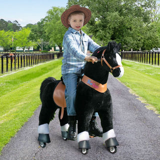 PonyCycle® Large Ride On Horse Toy - Black