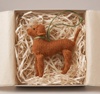 Vizsla Hand Knit Christmas Ornament