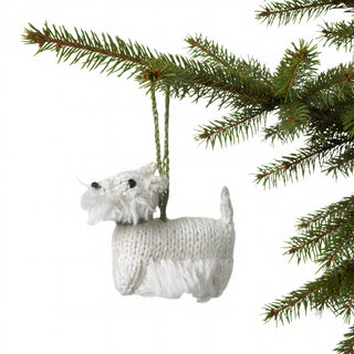 West Highland Terrier (Westie) Dog Hand Knit Christmas Ornament Arcadia Home