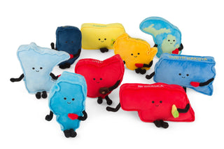 Nebraska Stuffed State Plush with Tiny Corn – Collectible & Fun | Stuffed States USA