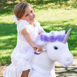 Ride on Unicorn for Age 3-5 Purple Model X | Plushie Depot