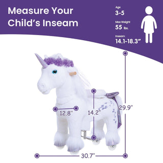 Ride on Unicorn for Age 3-5 Purple Model X | Plushie Depot