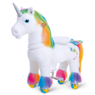 Unicorn Ride On Toy for Age 3-5 Rainbow Model X | Plushie Depot