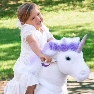 Model X® Purple Ride on Unicorn for Age 4-7