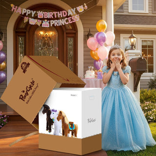 Model X® Purple Ride on Unicorn for Age 4-7