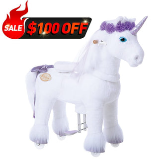 Model X® Purple Ride on Unicorn for Age 4-7