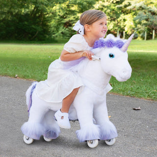 Model X® Purple Ride on Unicorn for Age 4-7