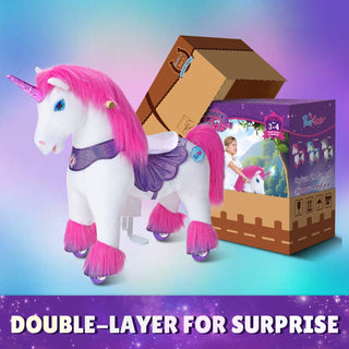 Model Y® Pink/Purple Unicorn Rideable Toy for Age 3-4