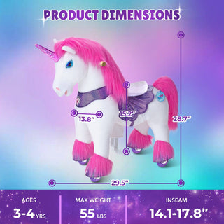 Model Y® Unicorn Ride-On Toy Age 3–4 – Pink/Purple