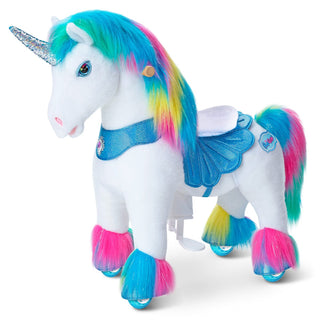 Model Y® Rainbow Unicorn Rideable Toy for Age 3-4