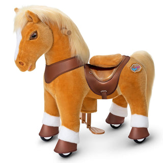 Model Y® Light Brown Horse Rideable Toy for Age 3-4