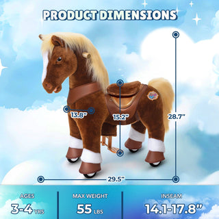 Model Y® Brown Horse Rideable Toy for Age 3-4