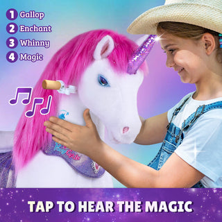 Model Y® Pink/Purple Unicorn Rideable Toy for Age 3-4
