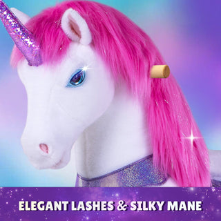 Model Y® Pink/Purple Unicorn Rideable Toy for Age 3-4