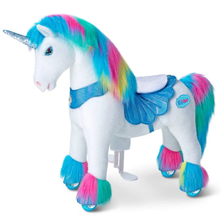 Model Y® Rainbow Unicorn Rideable Toy for Age 4-7