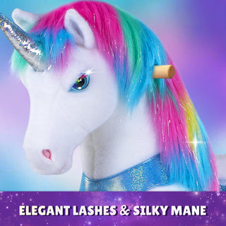 Model Y® Rainbow Unicorn Rideable Toy for Age 4-7