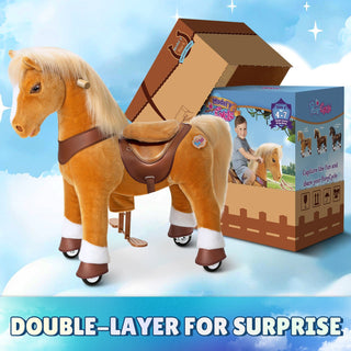 Model Y® Light Brown Horse Rideable Toy for Age 4-7