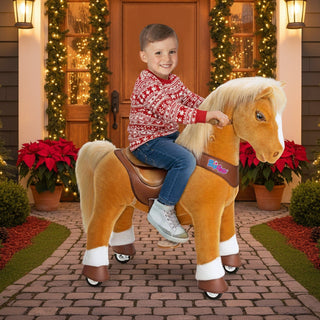 Model Y® Light Brown Horse Rideable Toy for Age 4-7