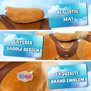 Model Y® Light Brown Horse Rideable Toy for Age 3-4
