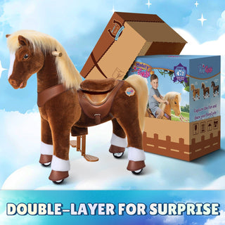 Model Y® Brown Horse Rideable Toy for Age 4-7