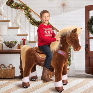 Model Y® Brown Horse Rideable Toy for Age 4-7