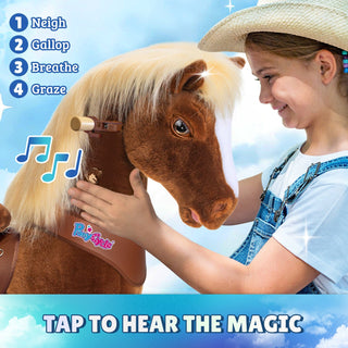 Model Y® Brown Horse Rideable Toy for Age 4-7