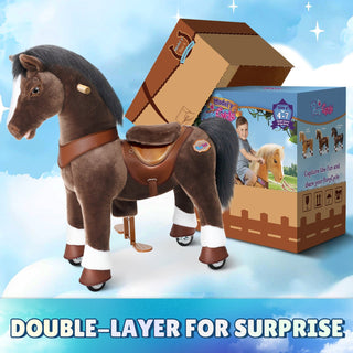 Model Y® Chocolate Brown Horse Rideable Toy for Age 4-7